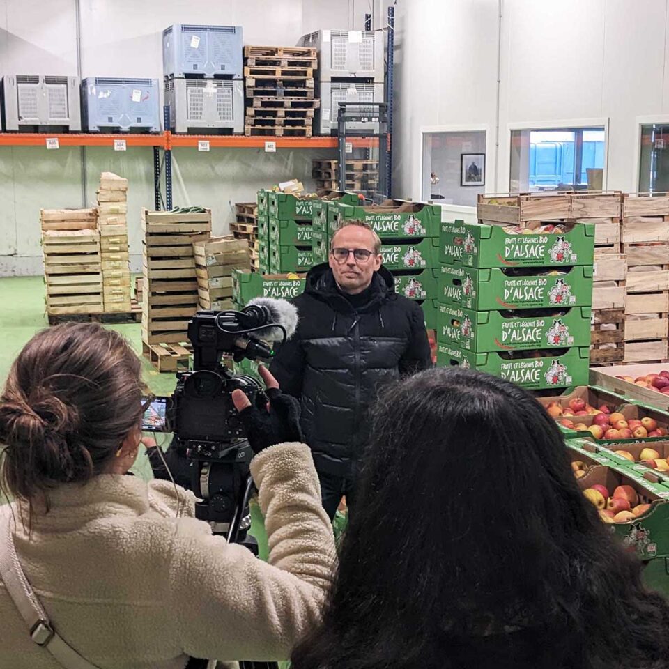 Caméra France 3 Alsace à Solibio - Interview Président Michel Horrenberger