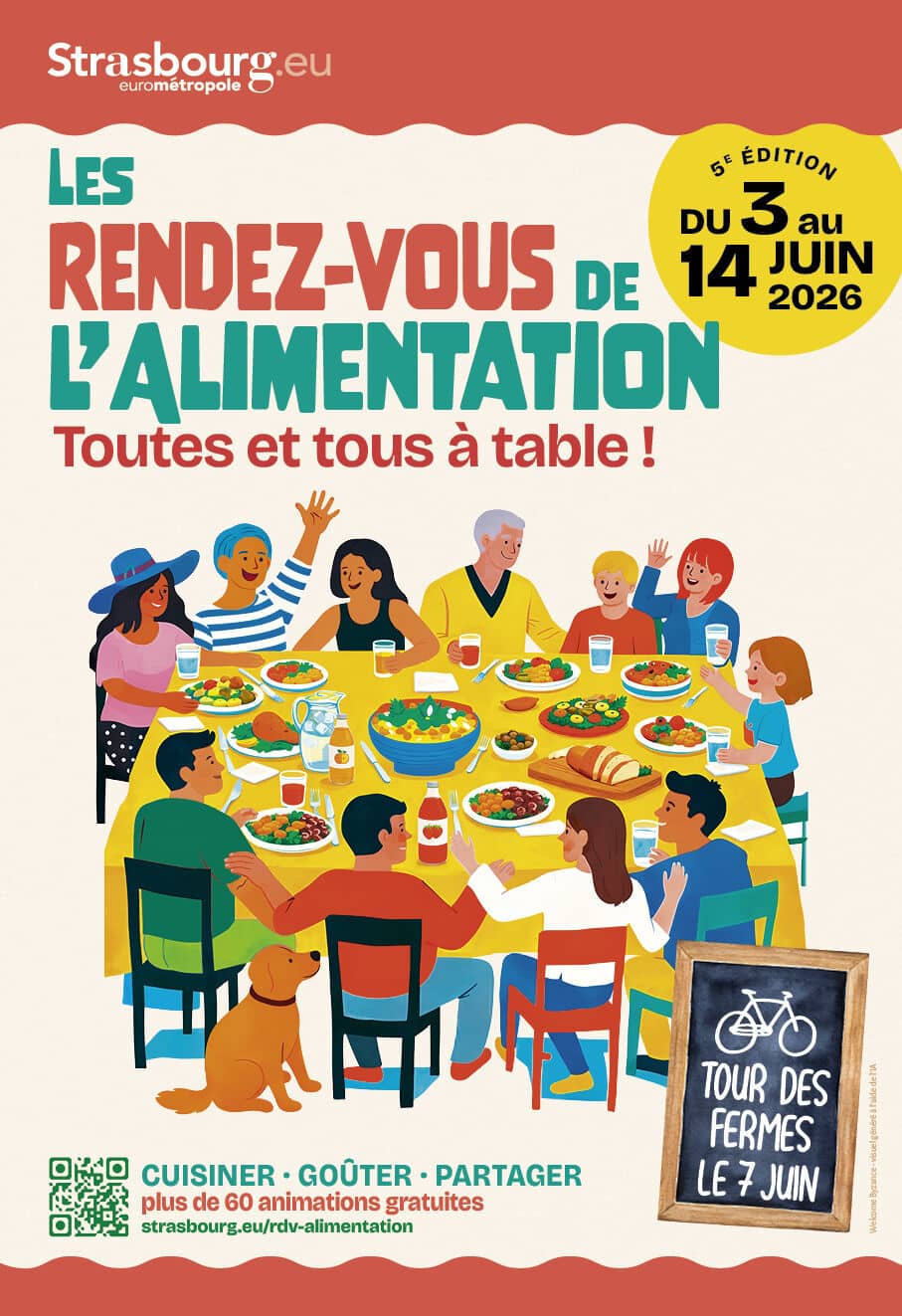 affiche de l'événement des Rendez-vous de l'alimentation 2026 de l'Eurométropolea de Strasbourg