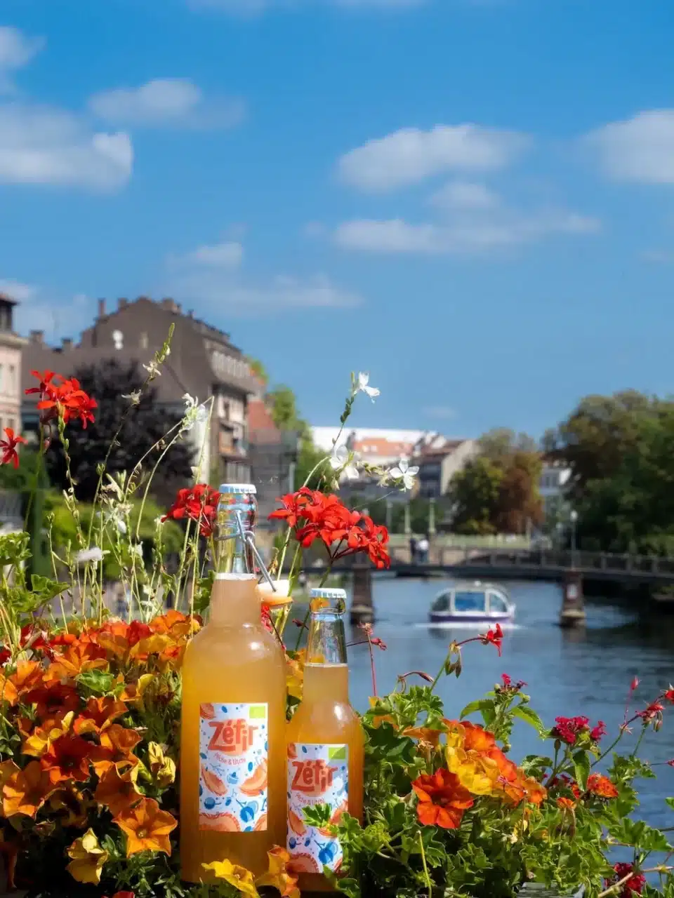 Kéfir Zefir Pêche & Litchi, fabriqué à Strasbourg Alsace